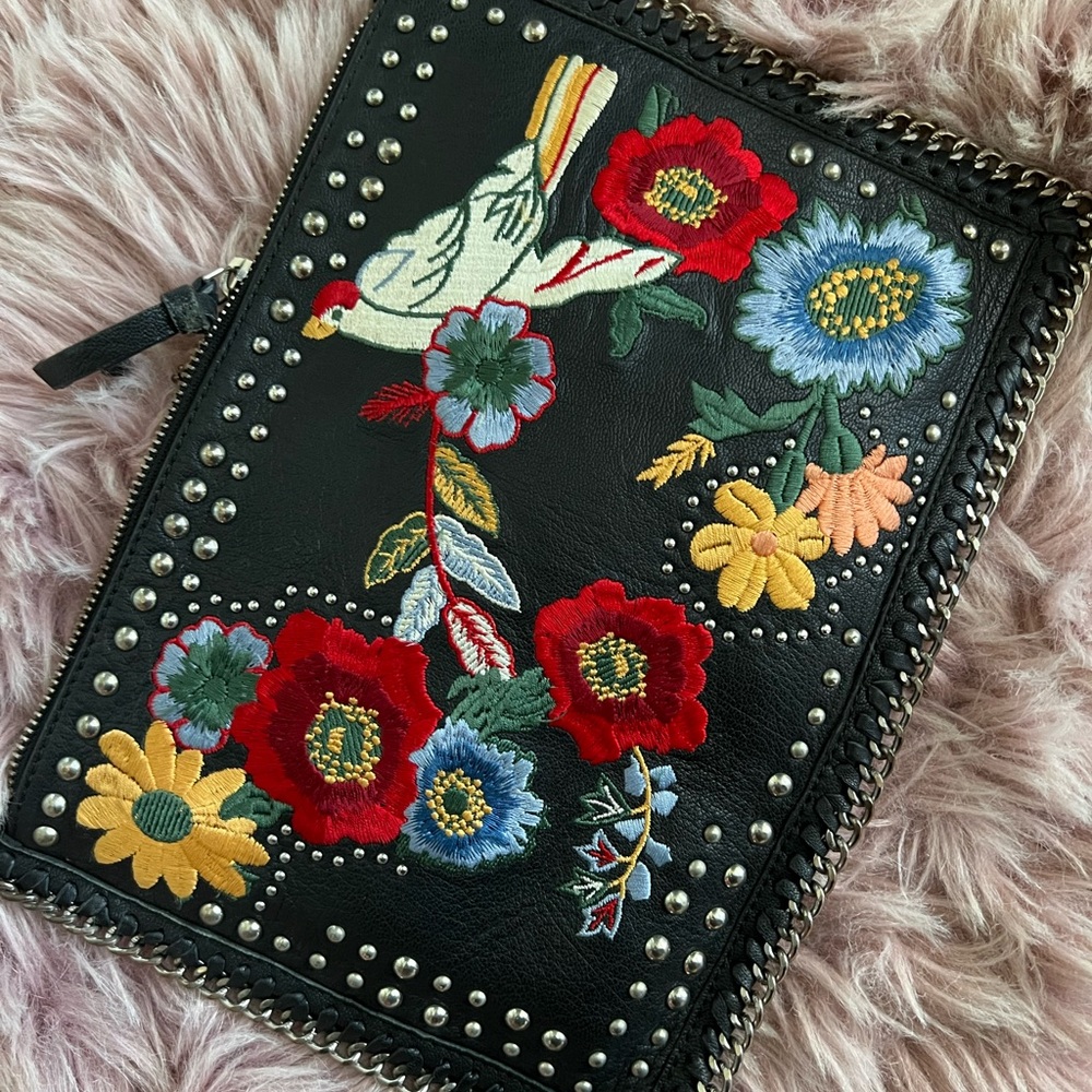 Topshop faux leather envelope purse